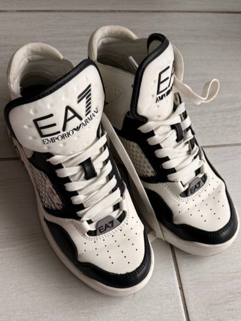 EMPORIO ARMANI Sneakers EA7  Man US 6/38.5  X8Z033XK267 D611 White Black